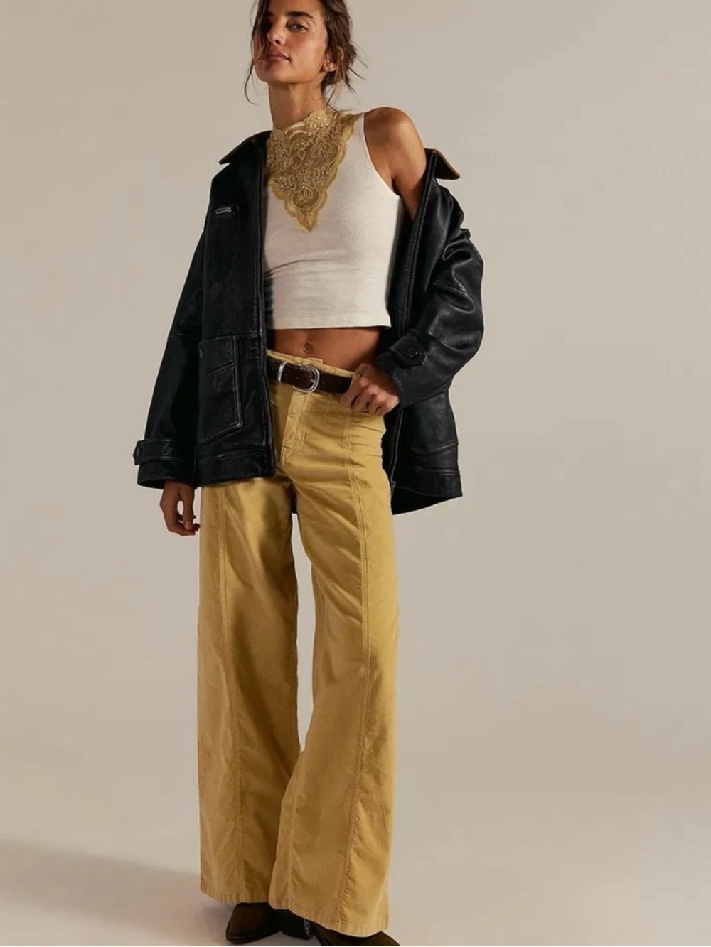 Free People Libre Cords Wide-Leg Jeans Size 25 NWT